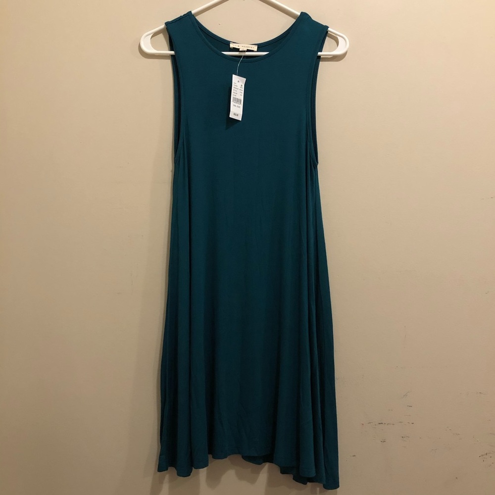 PacSun Teal Crew Neck Sleeveless Swing Dress